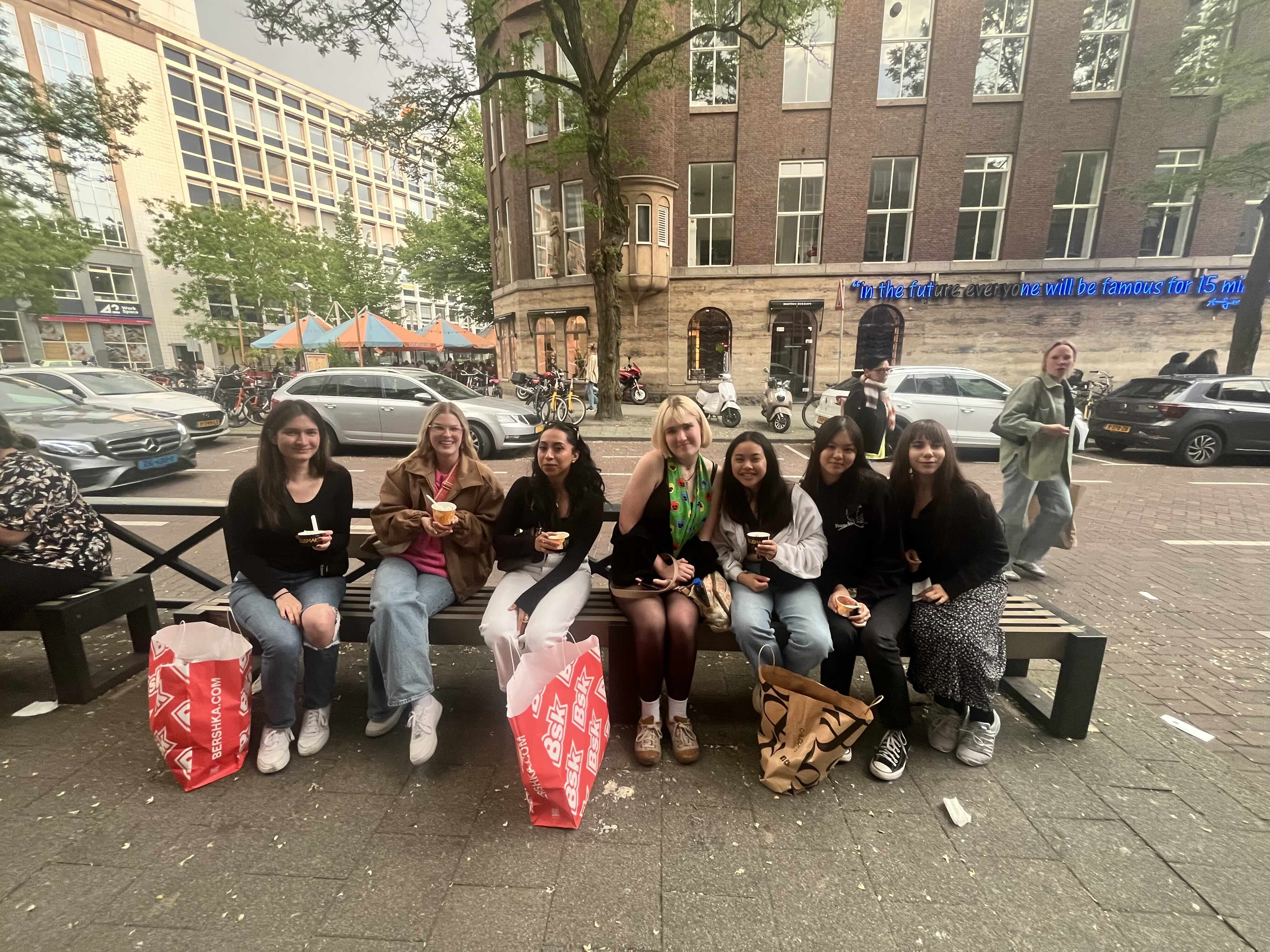 students shopping in the netherlands
