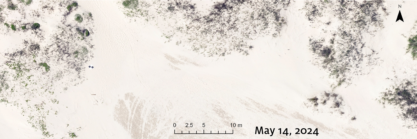 Satellite image of Matagorda Island taken on May 14, 2024.
