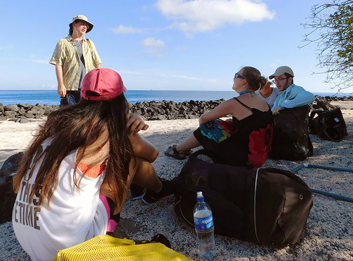 George leading a Calculus study session. (Photo credit, Chris Watts, NSM)