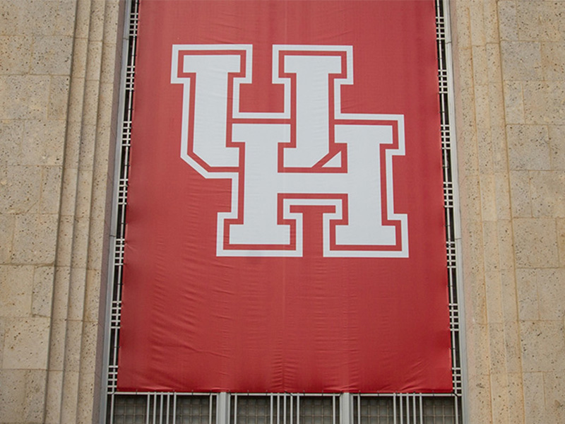 UH E Cullen Building Banner exterior